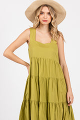 Lime Tiered Maxi Dress