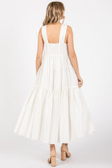 White Tiered Maxi Dress