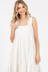 White Tiered Maxi Dress