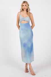 Light Blue Tie Dye Maxi Dress