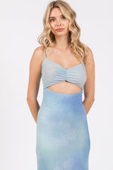 Light Blue Tie Dye Maxi Dress