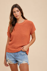 Rust Knit Maternity Top