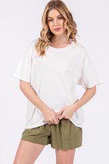 White Short Sleeve Top