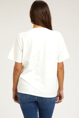 White Short Sleeve Maternity Top