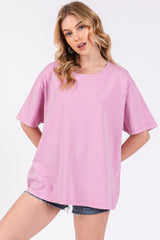 Pink Short Sleeve Maternity Top