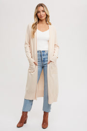 Cream Long Cardigan