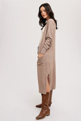 Mocha Long Cardigan