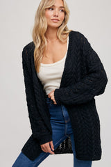 Black Knit Maternity Cardigan