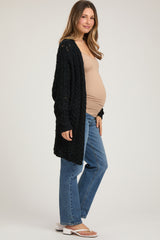 Black Knit Maternity Cardigan