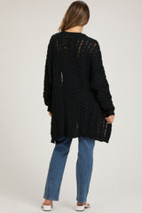 Black Knit Maternity Cardigan