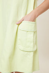 Yellow Denim Sleeveless Dress