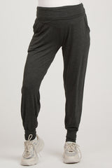 Charcoal Soft Knit Maternity Joggers