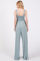 Mint Sleeveless Wide Leg Jumpsuit