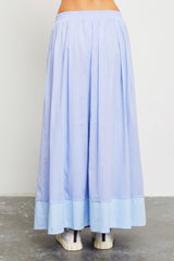 Light Periwinkle Colorblock Maxi Skirt