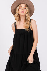 Black Tiered Midi Dress