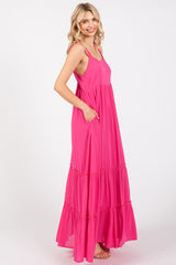 Fuchsia Tiered Maxi Dress