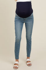 Blue Vintage Wash Maternity Skinny Jeans