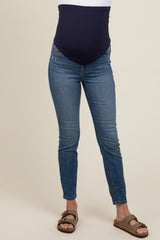 Blue Basic Maternity Skinny Jeans