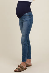 Blue Basic Maternity Skinny Jeans