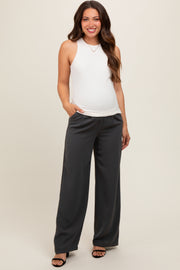 Charcoal Grey Relaxed Fit Maternity Trousers