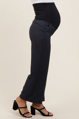 Charcoal Maternity Wide Leg Pants