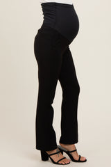 Black Slim Fit Maternity Trousers