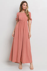 Mauve Open Back Maxi Dress