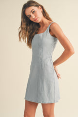 Denim Stretched Cotton Dress