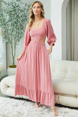 Pink Cutout Maternity Maxi Dress