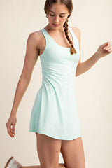 Mint Tennis Racerback Maternity Romper Dress