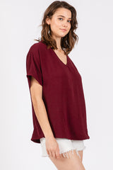 Merlot Short Sleeve Blouse