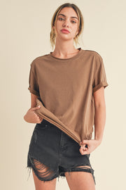 Mocha Short Sleeve Top