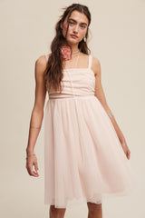 Light Pink Tulle Skirt Dress