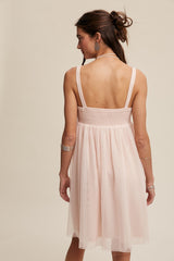 Light Pink Tulle Skirt Dress