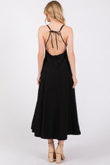 Black V-Neck Maxi Dress