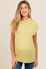 Lime Knit Maternity Tunic Sweater Top