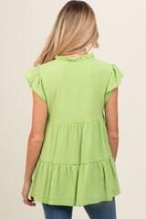 Lime Tiered Maternity Tunic Top