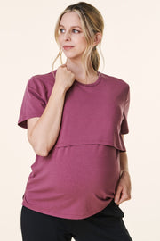 Plum Bravado Lift Up Nursing/Maternity Top