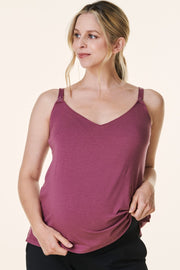 Plum Bravado Drop Front Maternity Nursing Tank