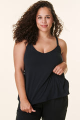 Black Bravado Drop Front Maternity Nursing Tank