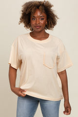 Cream Vintage Wash Oversized Tee