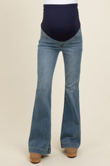 Blue Flare Leg Maternity Jeans