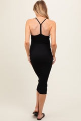 Black Racerback Maternity Dress