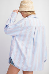 Blue Stripe Button Down Shirt