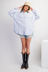 Blue Stripe Button Down Shirt