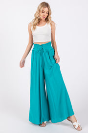 Jade Wide Leg Smocked Lightweight Pants