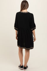 Black Long Sleeve Maternity Dress