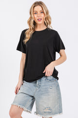 Black Dolman Sleeve Top