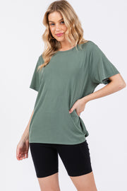 Green Dolman Sleeve Top