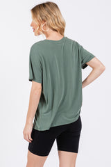 Green Dolman Sleeve Top